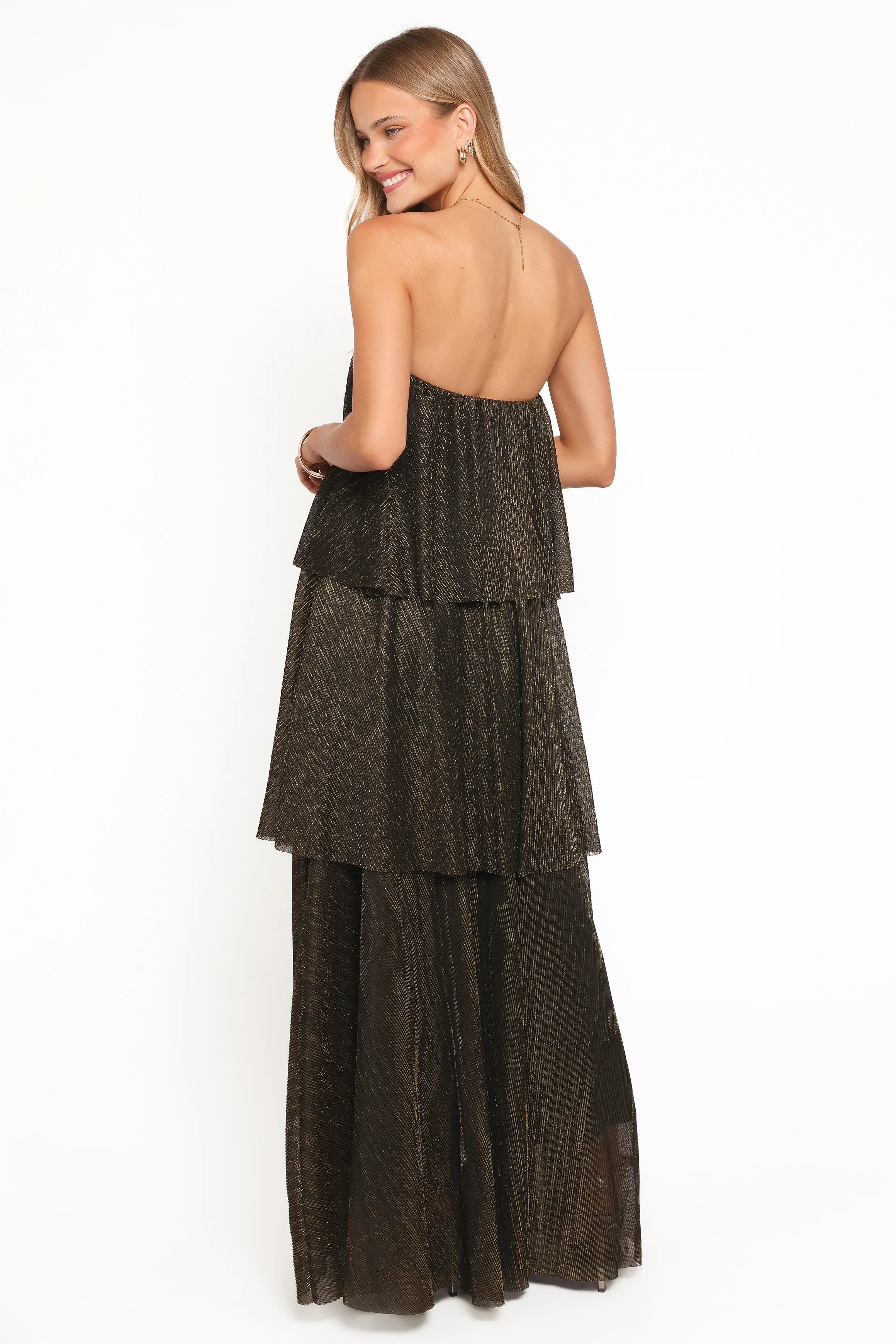 Bloom Strapless Maxi Dress Black