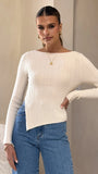 Isla Long Sleeve Top Cream