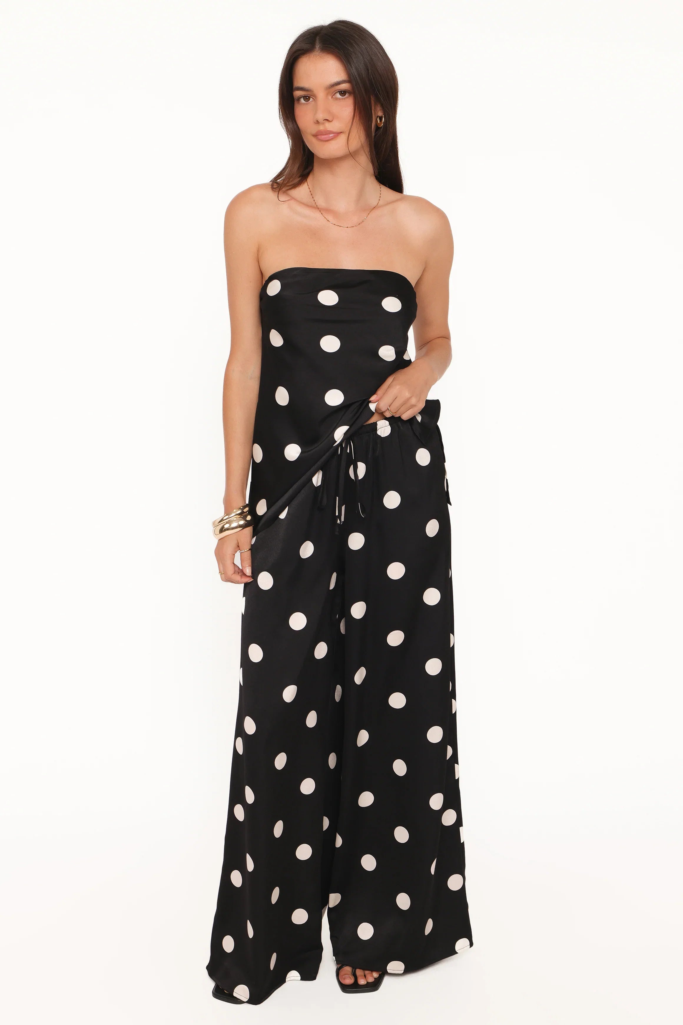 Belinda Drawstring Pant Black Cream