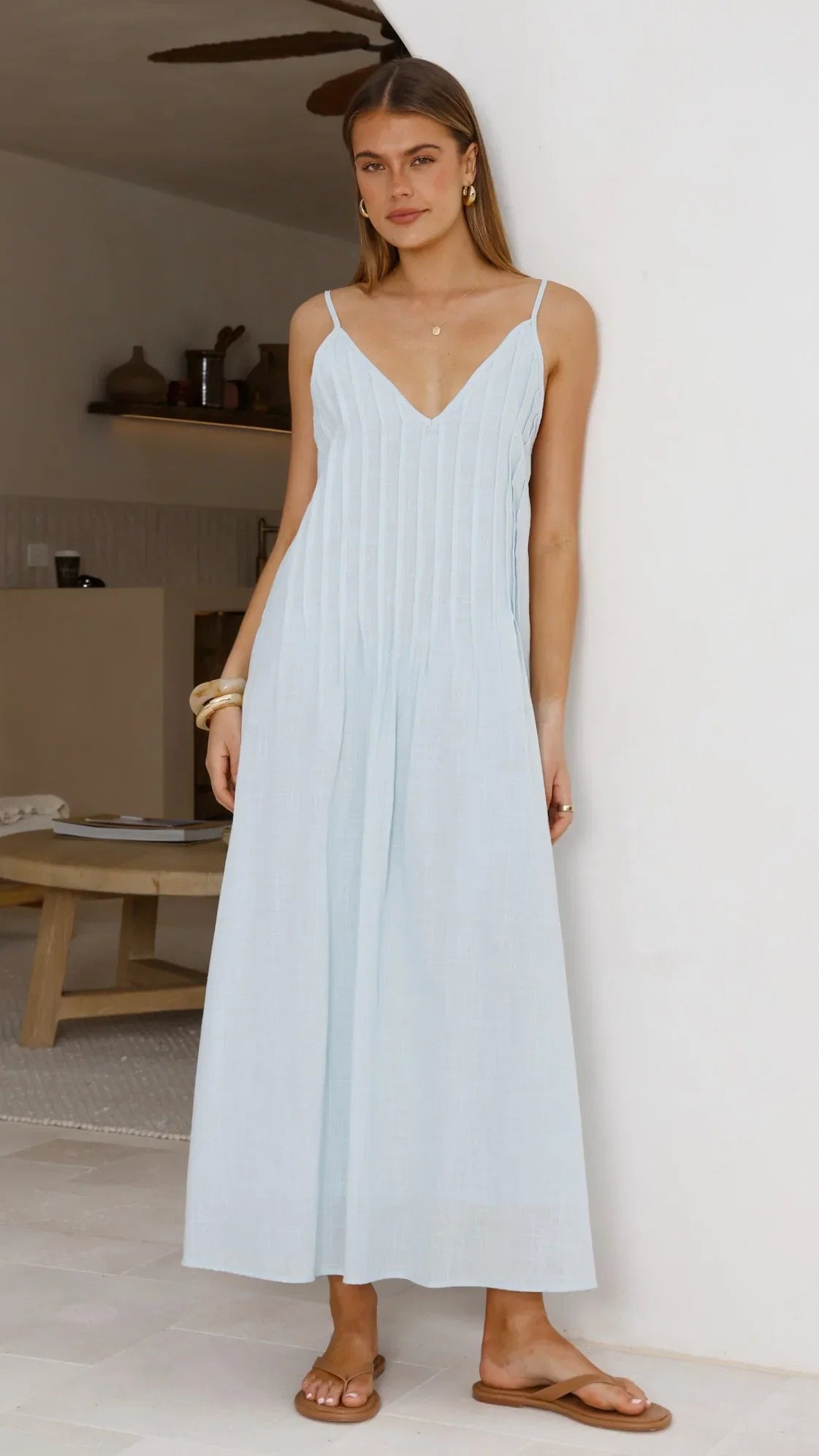 Aspen Maxi Dress Baby Blue