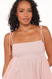 Zephyra Baby Doll Top Pale Pink