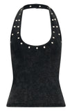 Lost Souls Halter Top Washed Black