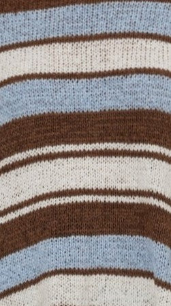 Makai Knitted T Shirt and Shorts Set Blue Chocolate Stripe