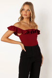 Mikaela Bodysuit Dark Red