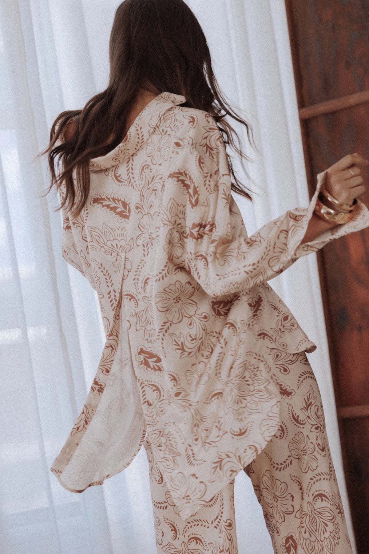 Rosalie Shirt Brown Paisley