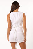 Allegra Linen Vest White
