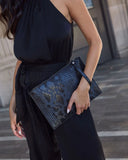 In My Skin Textured Zip Clutch