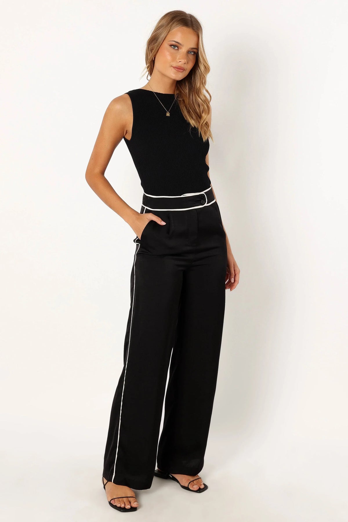 Uriah Wide Leg Pants Black