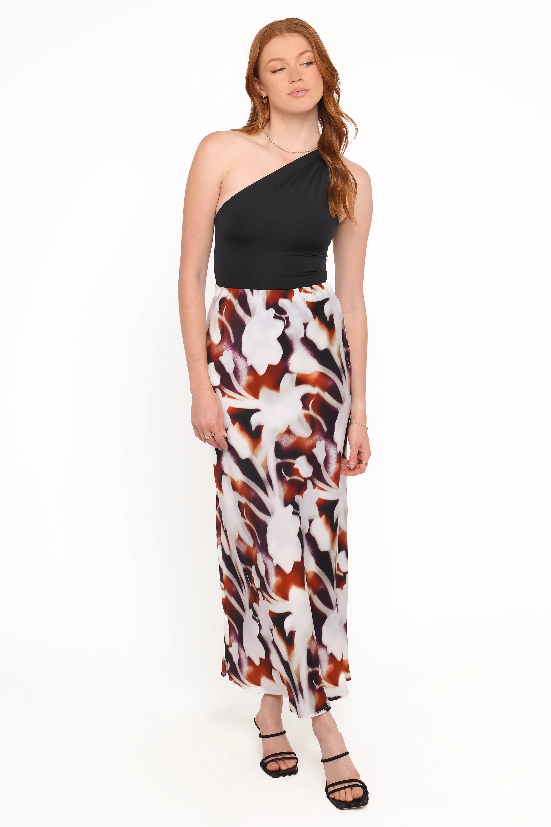 Cheryl Maxi Skirt Blurred Floral