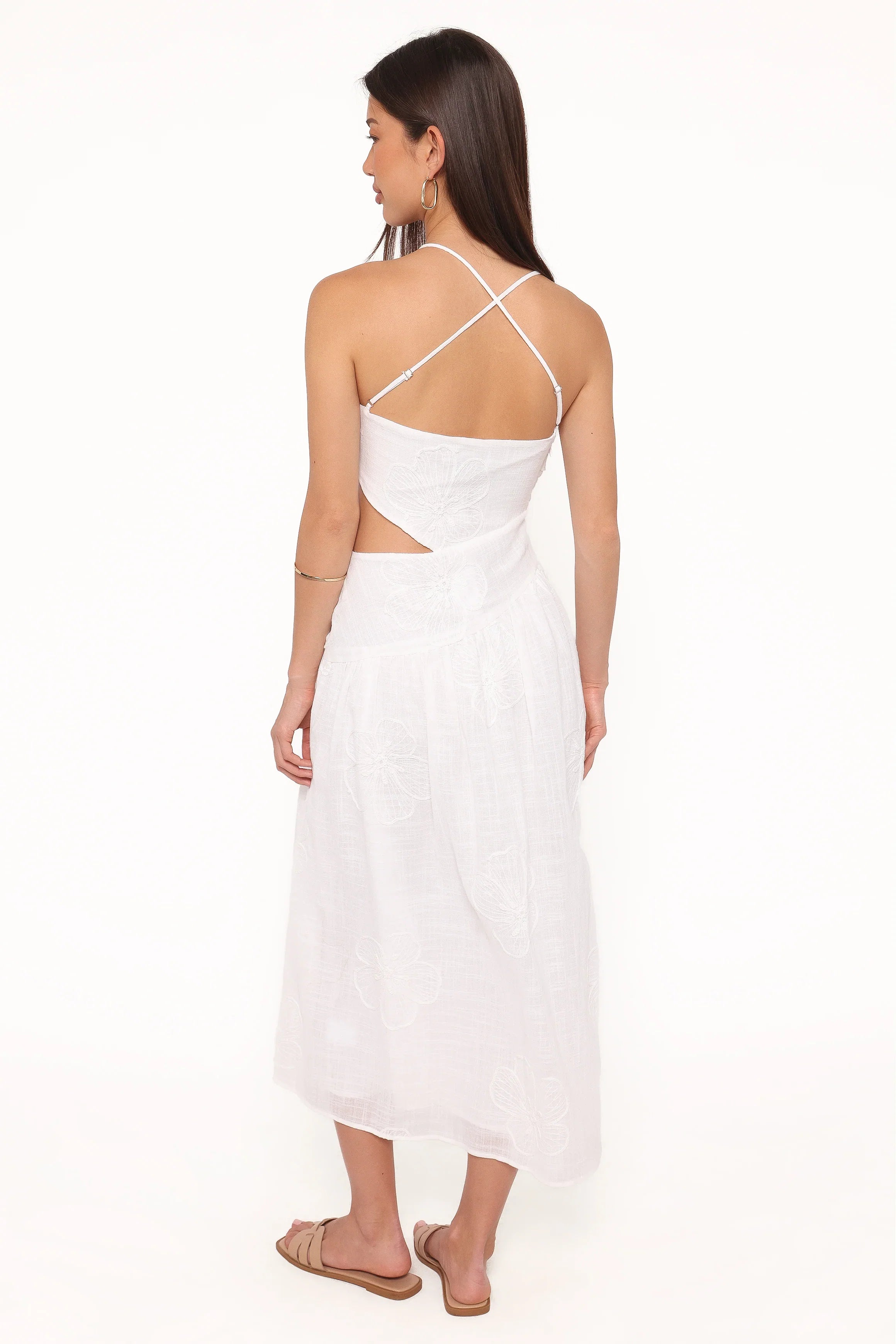 Olivea Midi Dress White