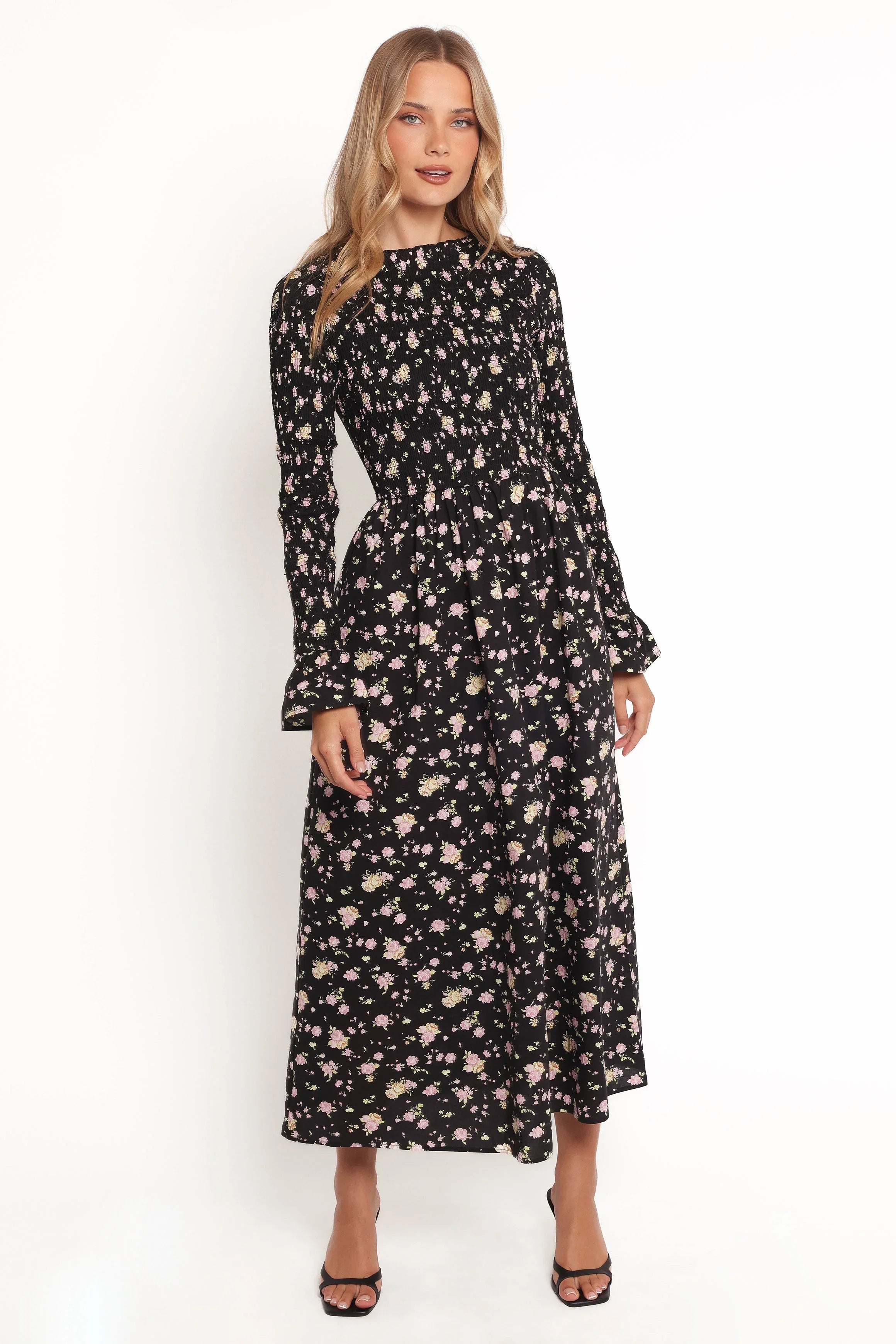 Mairead Maxi Dress Black Floral