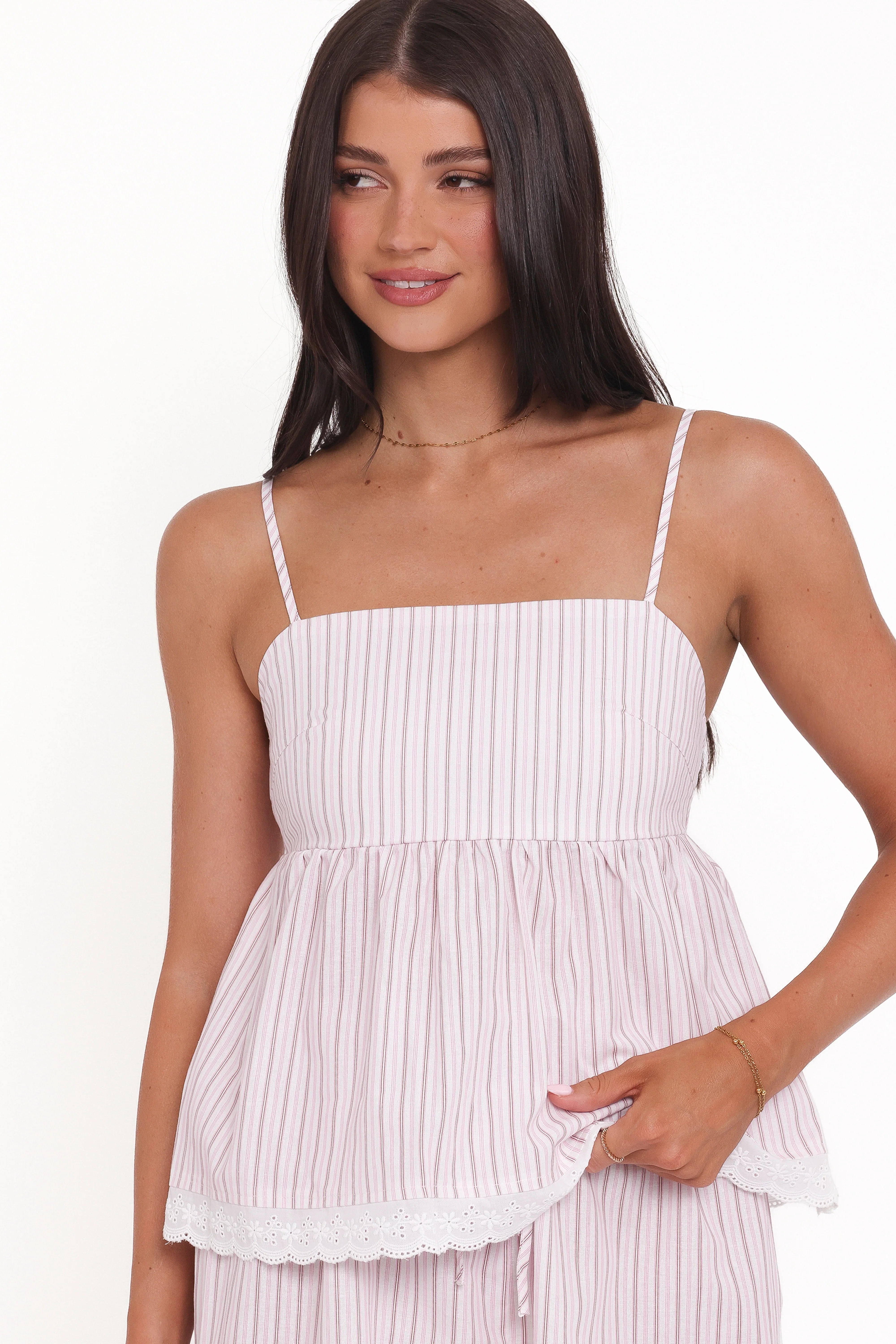 Bridie Short Set Pink Stripe