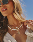 Beach Edge Layered Seashell Charm Necklace