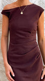 Lilah Midi Dress Chocolate