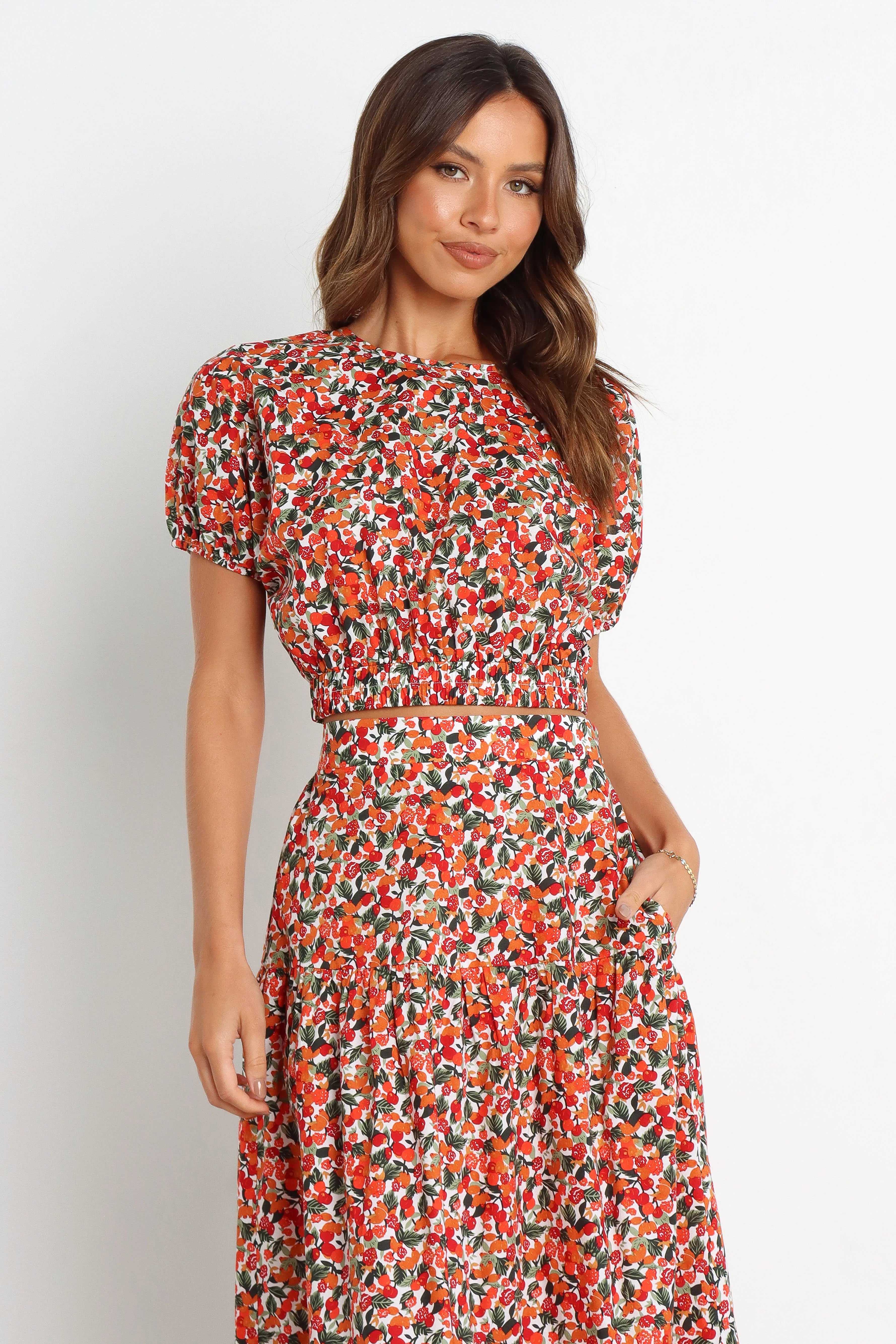 Izzy Top Red Multi