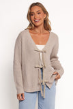 Hammond Tie Up Cardigan Taupe