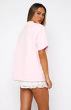With Love Romance Oversized Tee Baby Pink