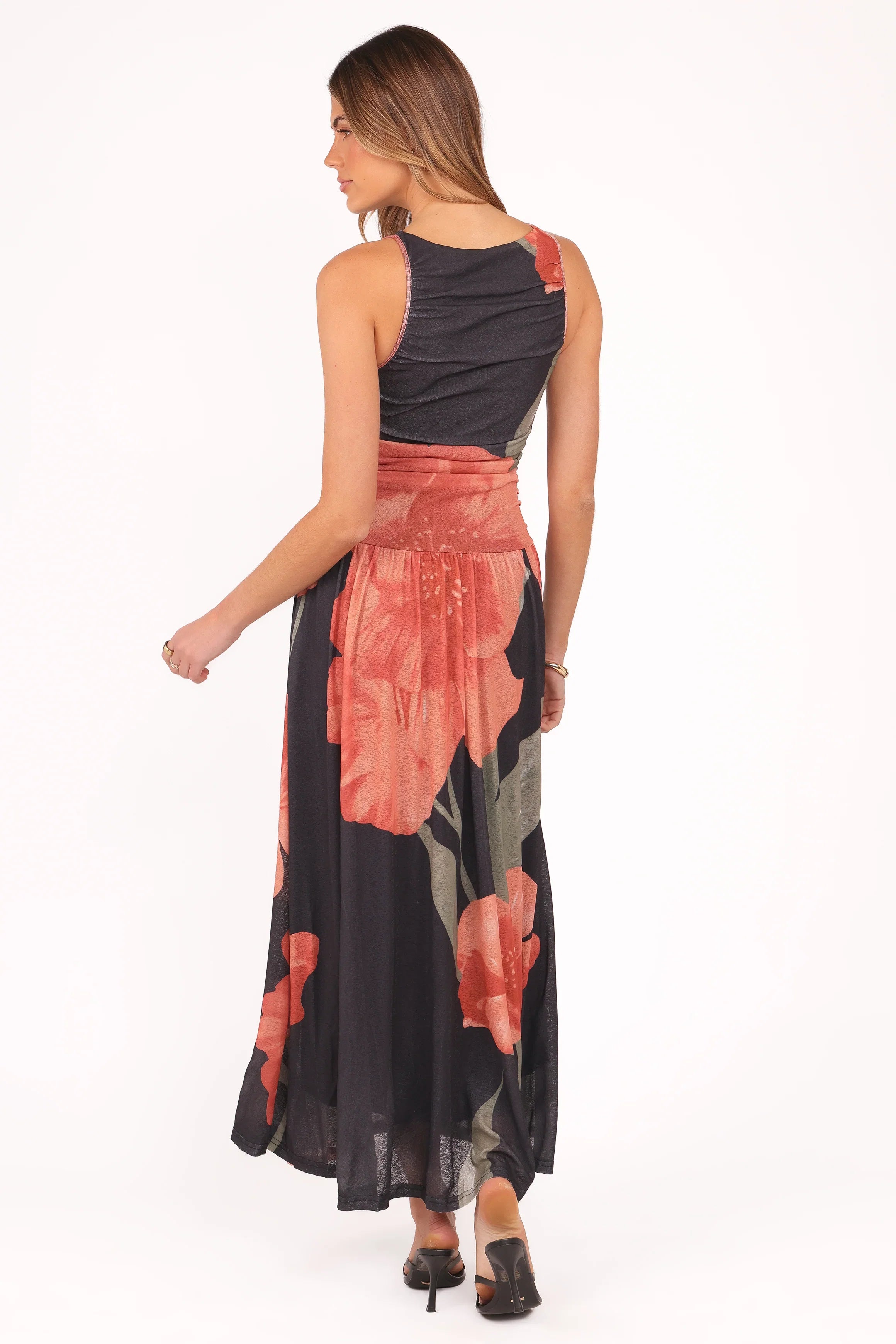 Carlin Midi Dress Black Floral