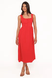 Melrose Midi Dress Red