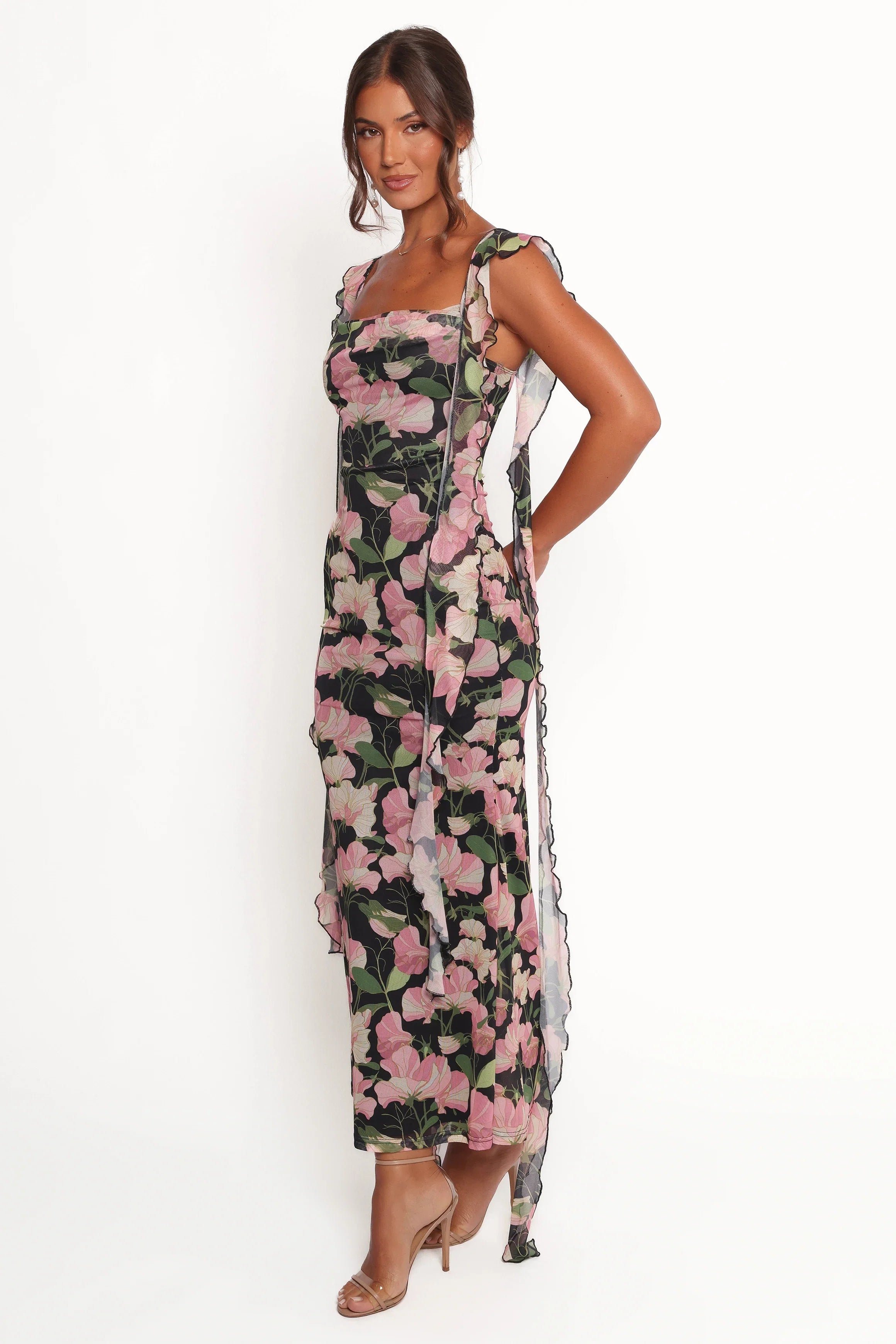 Chiara Maxi Dress Black Floral