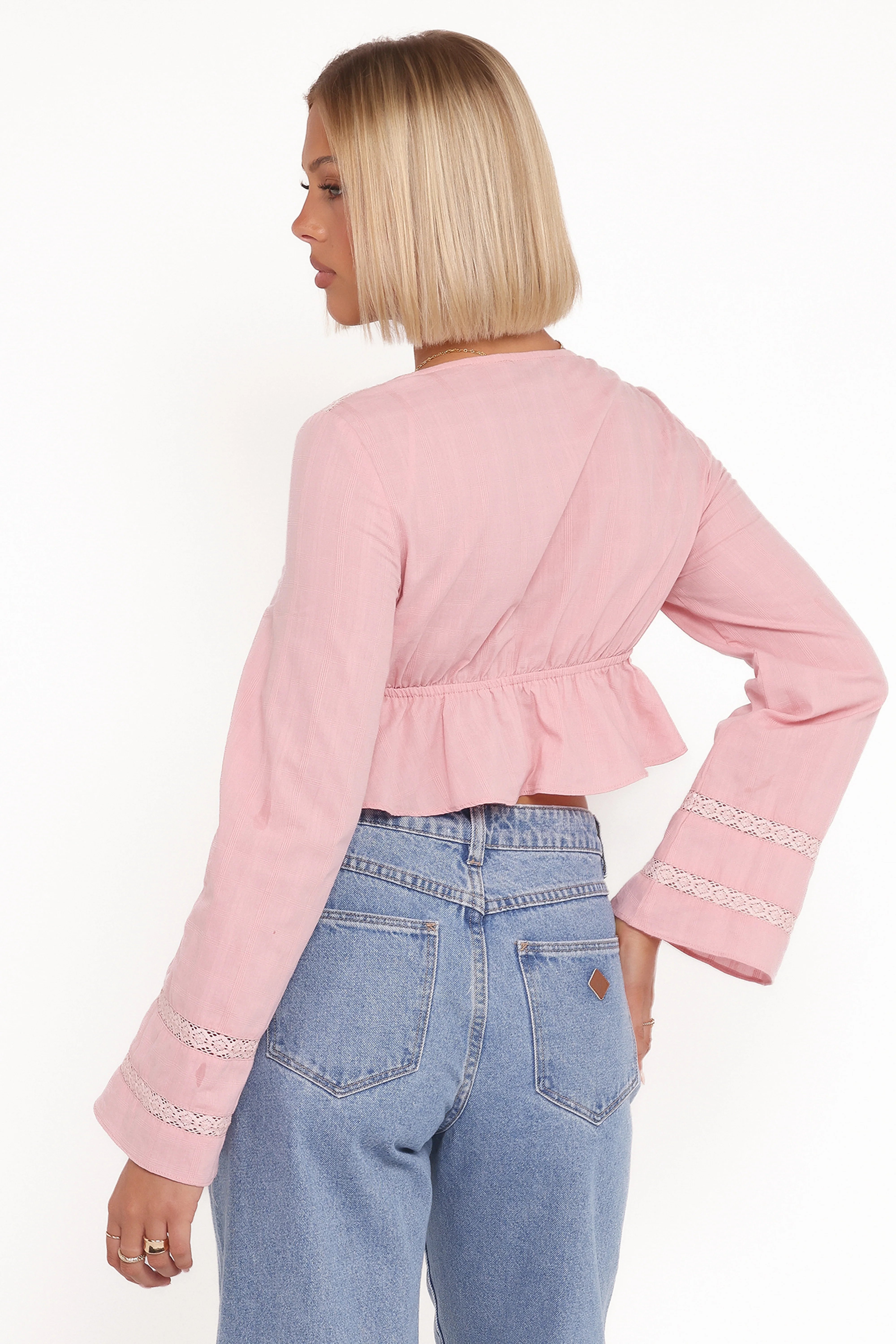 Reed Long Sleeve Top Pink