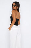Shes Trending Halter Top Black