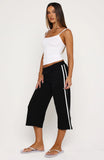 Stuck In A Daze Capri Track Pants Black