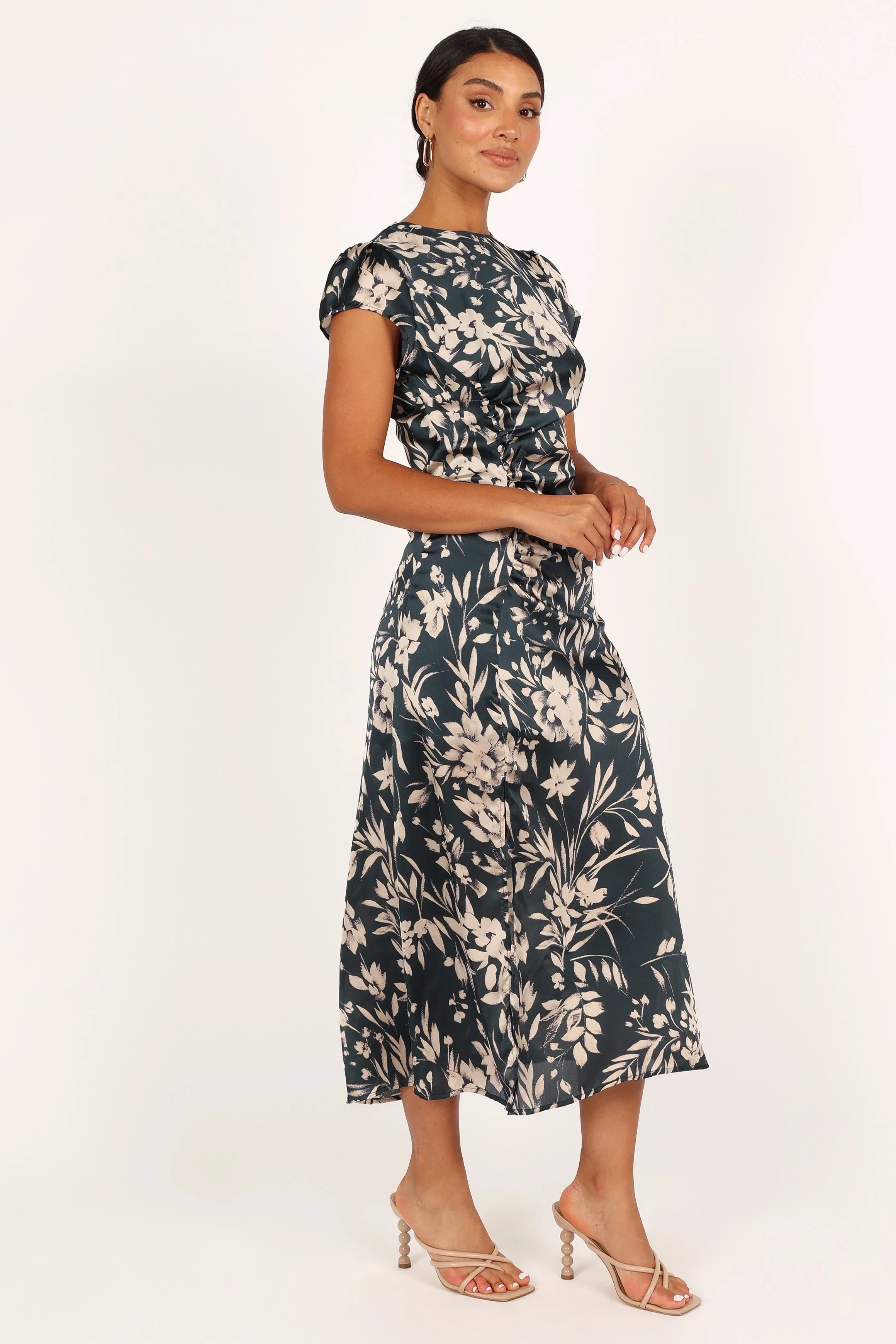 Lisbeth Midi Dress Green Floral