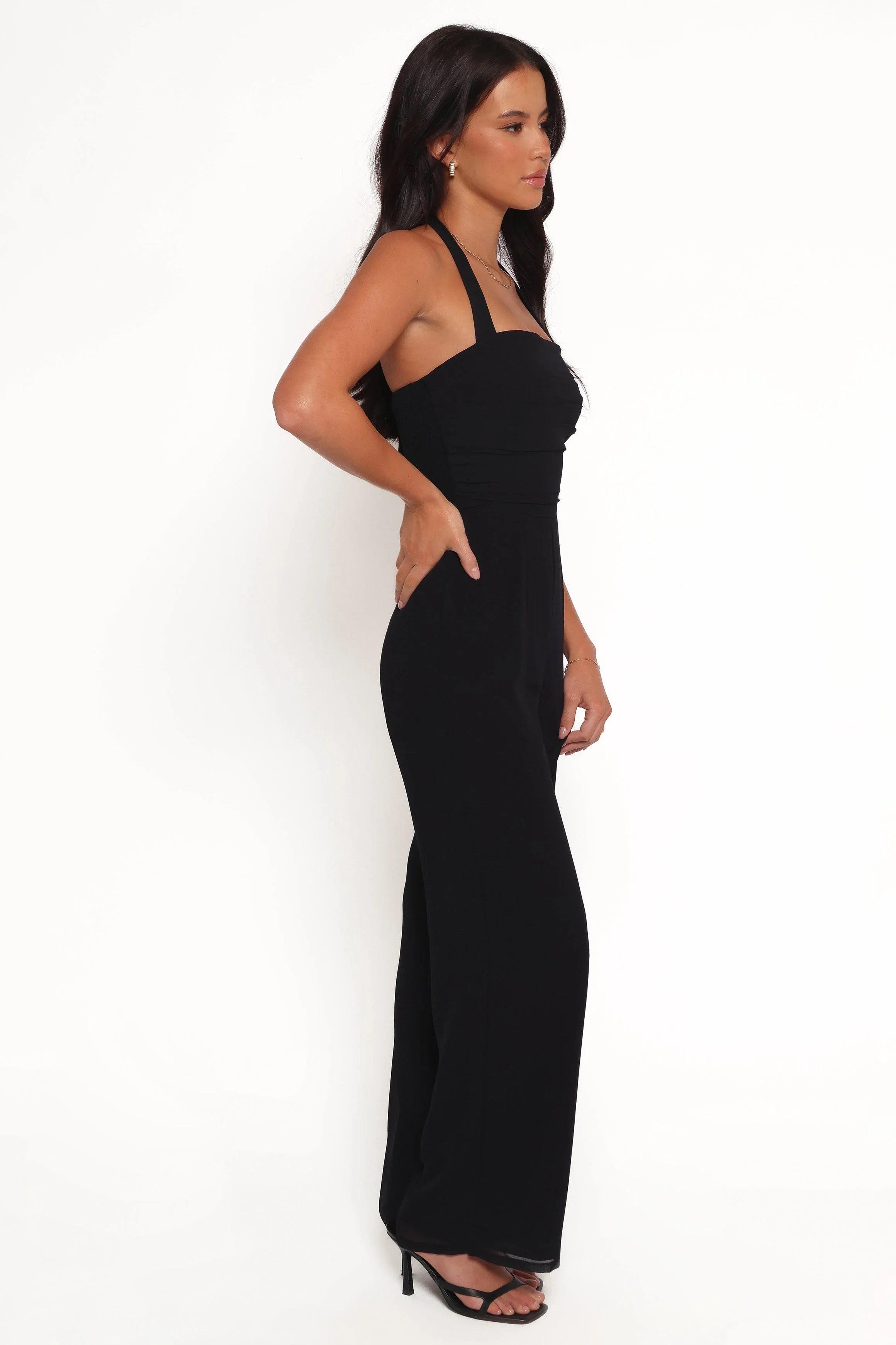 Amhran Halter Jumpsuit Black