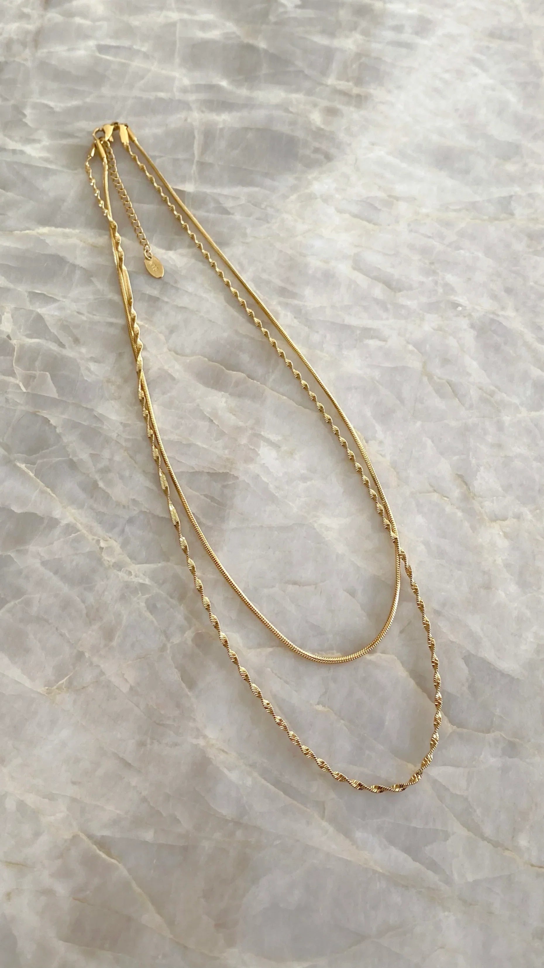 Sarah Twist Necklace Set Gold