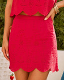 Coastal Belle Eyelet Mini Skirt
