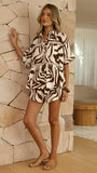 Azaria Button Up Shirt Luna Mocha