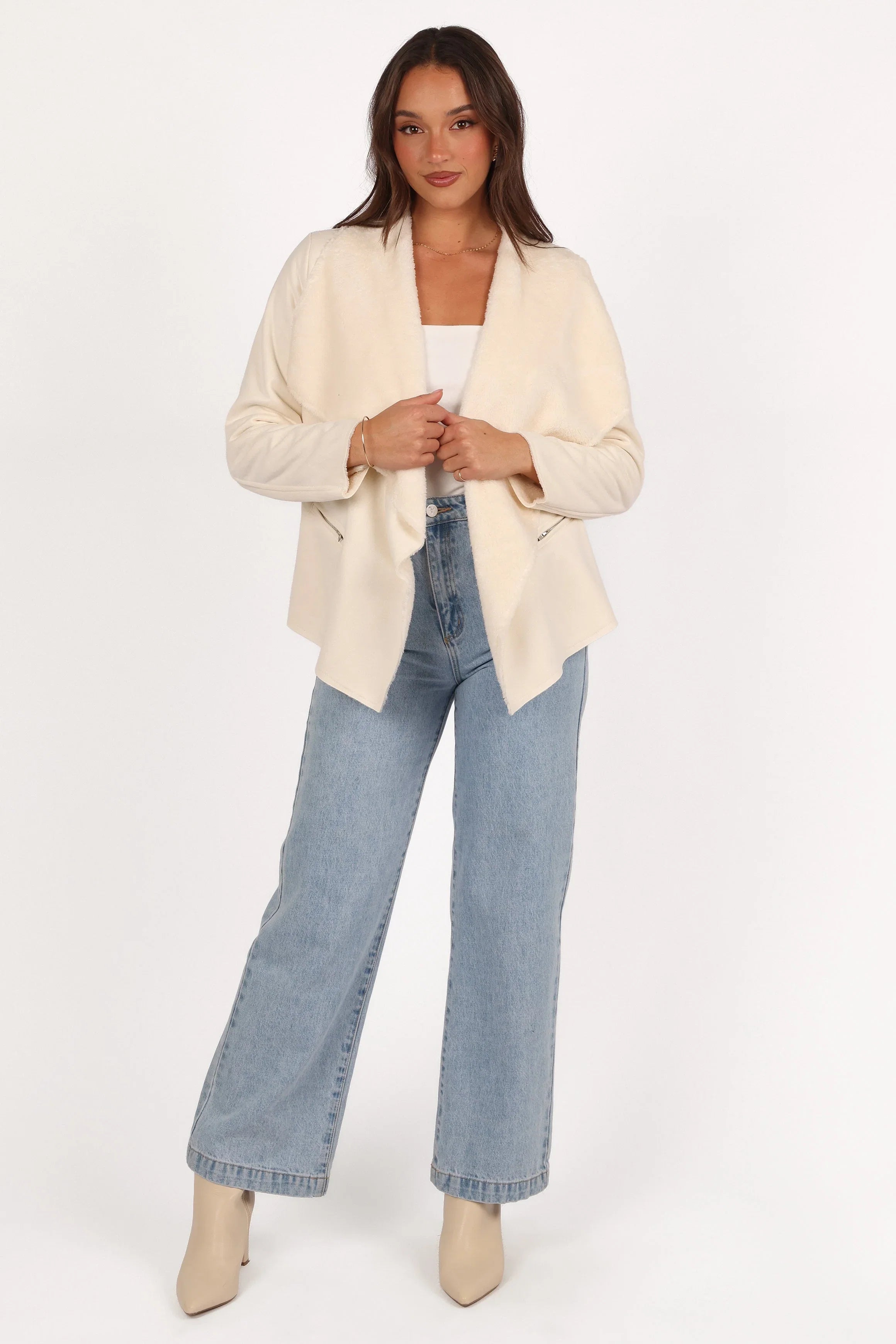 Lopez Faux Sherling Jacket Cream