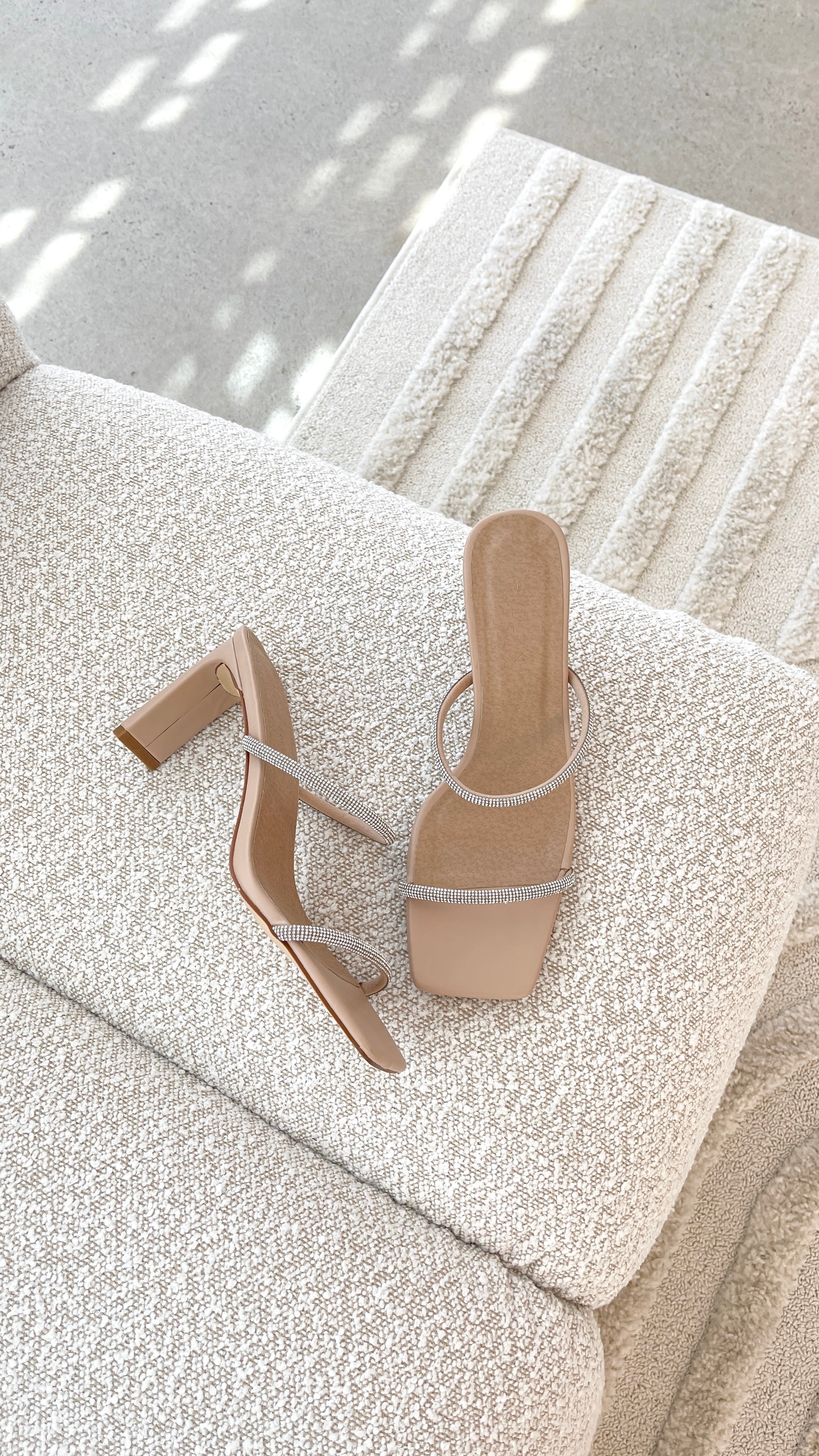 Kallie Heel Nude Diamante