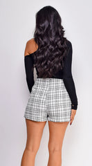 Azar Tweed Wrap Skort Ivory