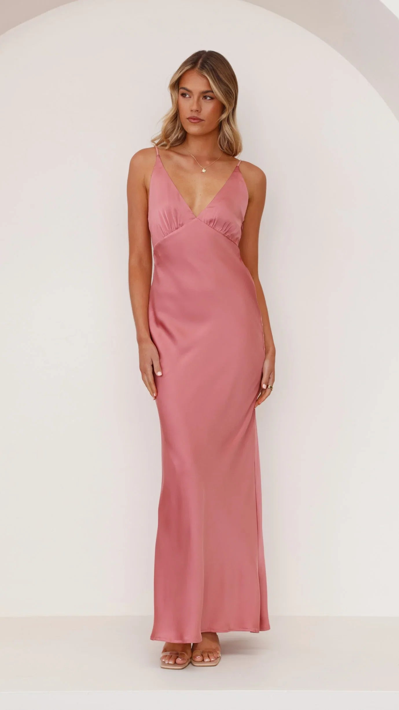 Ziah Maxi Dress Baked Rose
