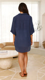 Vesper Short Sleeve Top Navy