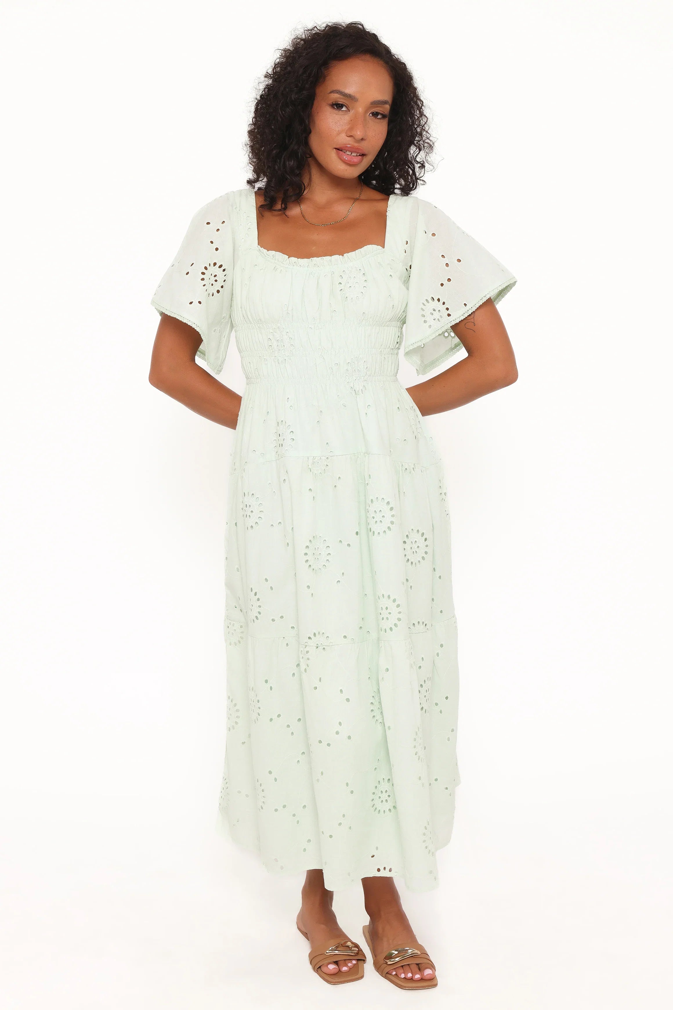 Tierney Midi Dress Sage Green