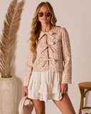 Florienne Front Tie Quilted Jacket