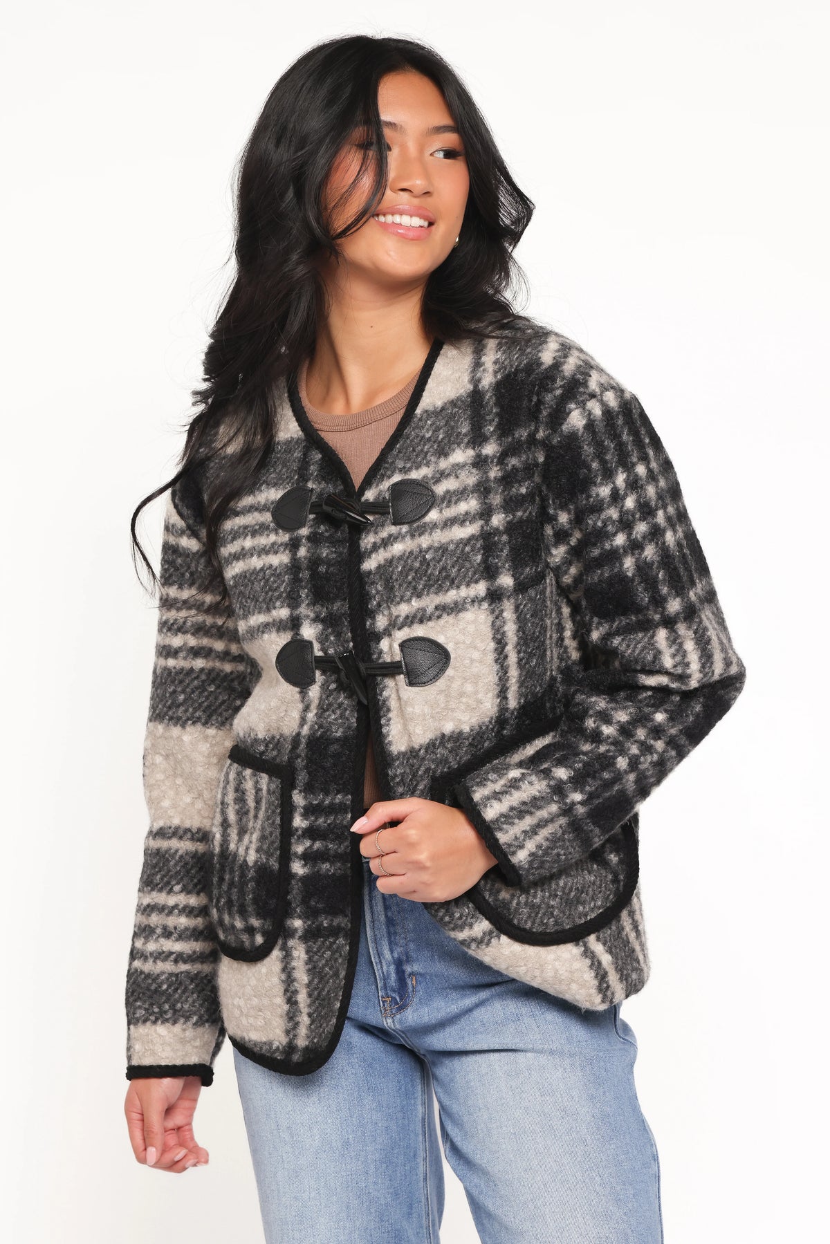 Austin Plaid Jacket Black