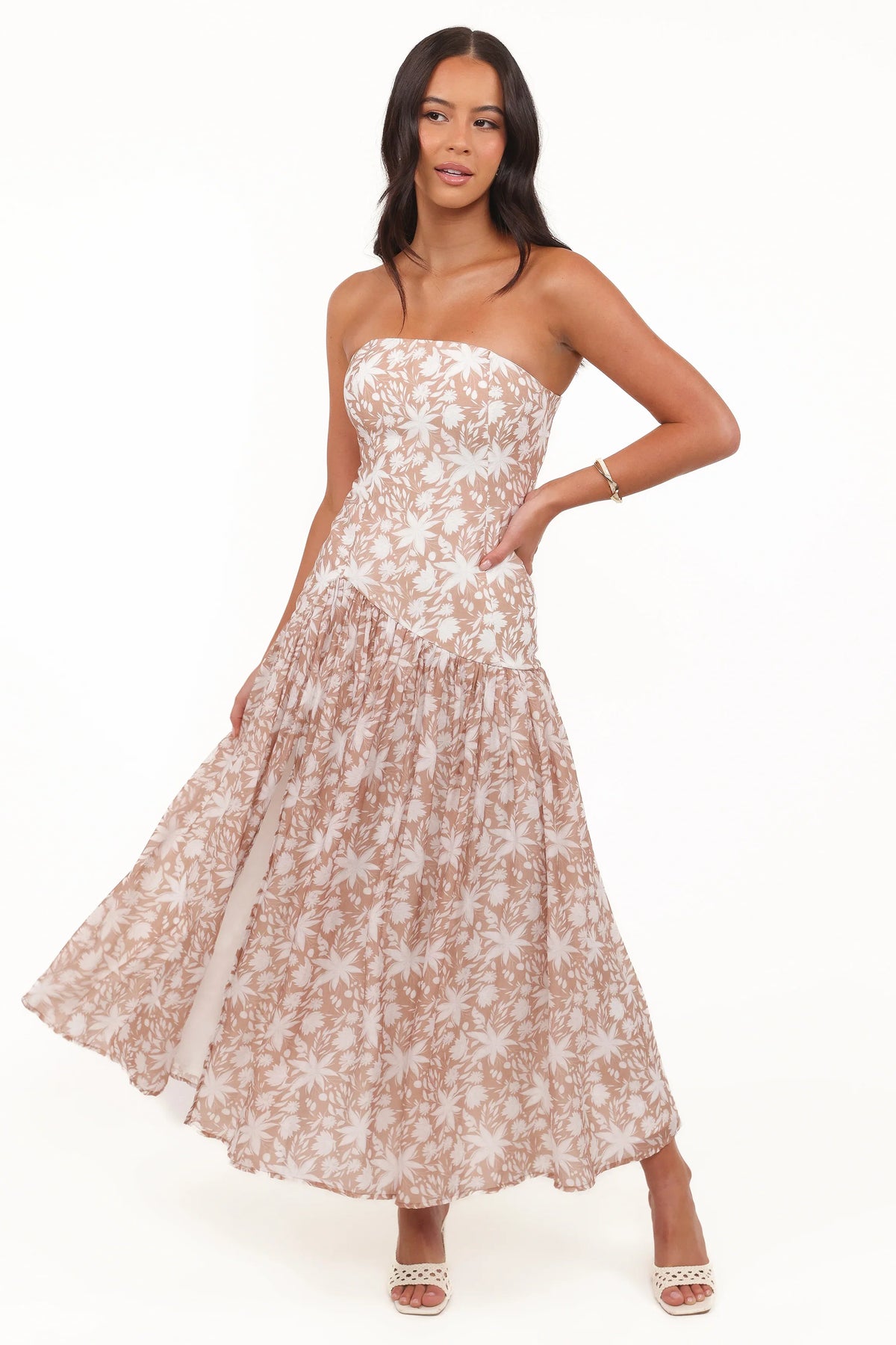 Nyx Strapless Maxi Dress Mocha