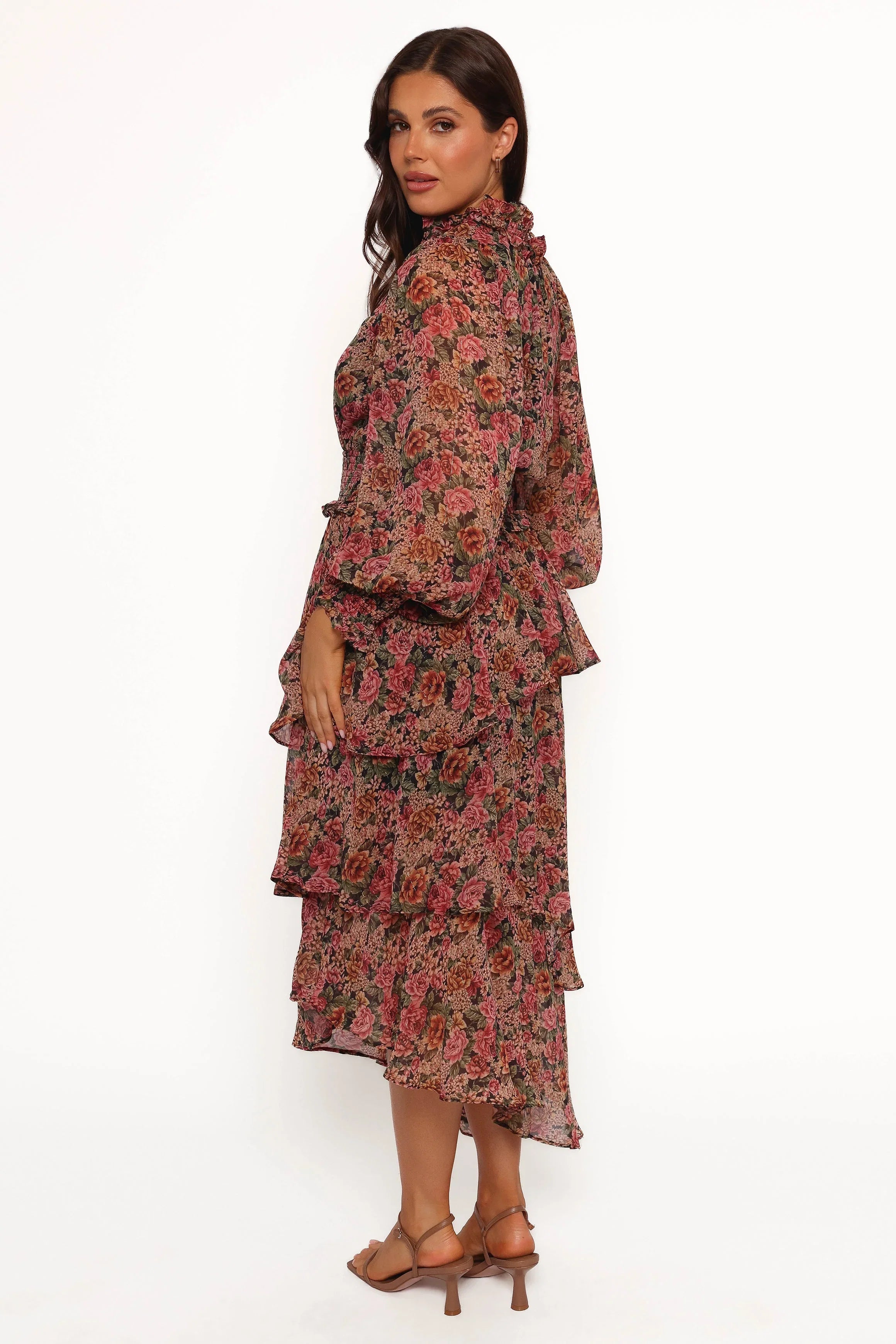 Vivian Midi Dress Rose Black
