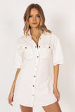 Hailey Denim Mini Dress White Denim