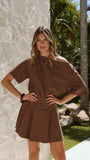 Aleski Mini Dress Chocolate