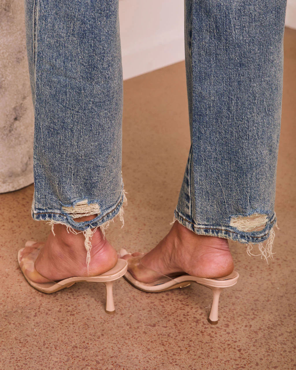 Timeless Studio Super Stretch Mid Rise Straight Leg Jeans