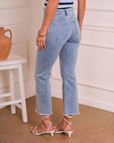 Romelle Stretch High Rise Straight Leg Jeans