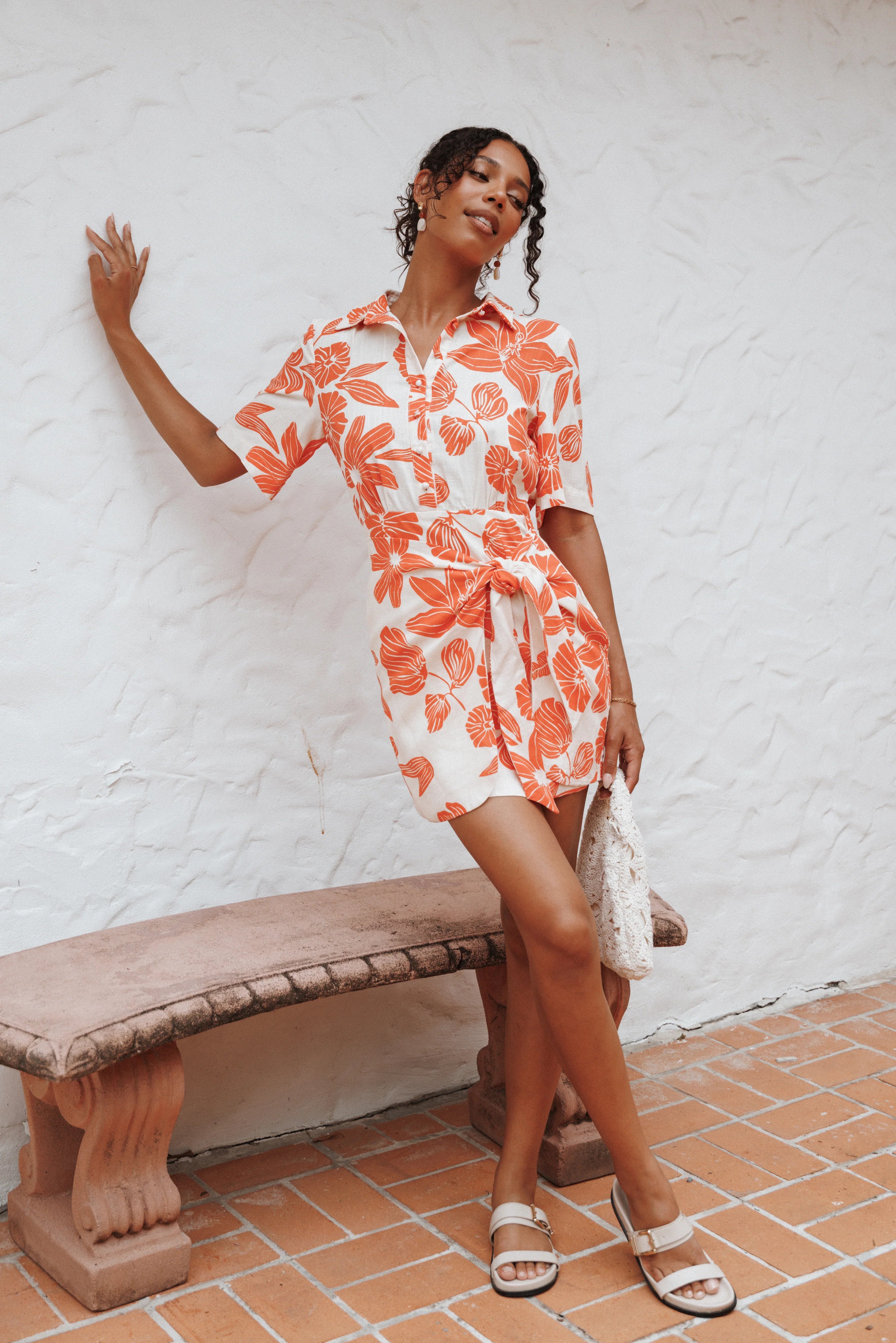 Leyton Mini Dress Red Floral