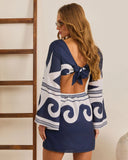 Blue Harbor Abstract Mini Dress