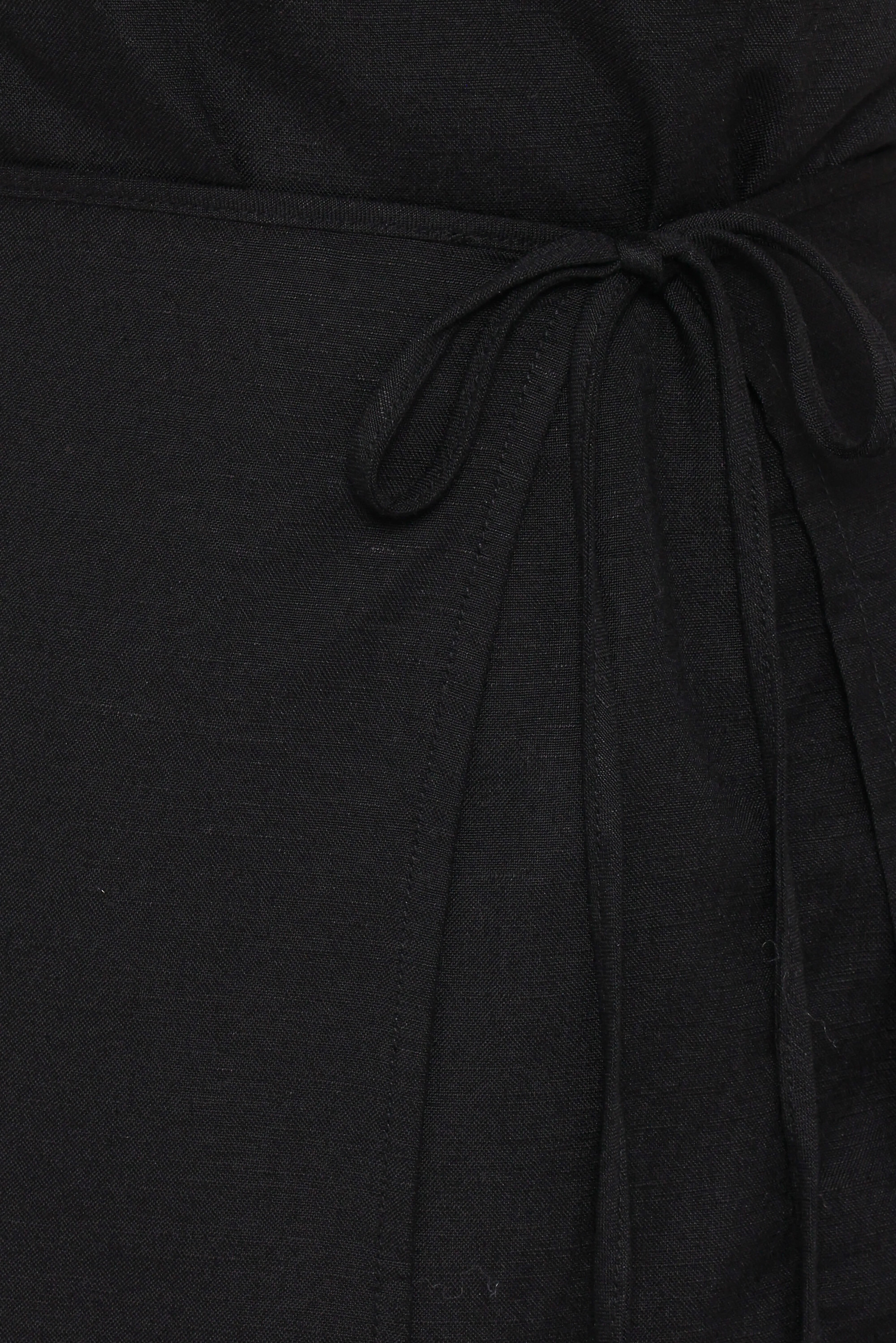 Karmen Wrap Mini Dress Black