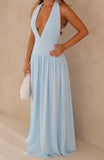 Dancing Dazzle Maxi Dress Baby Blue